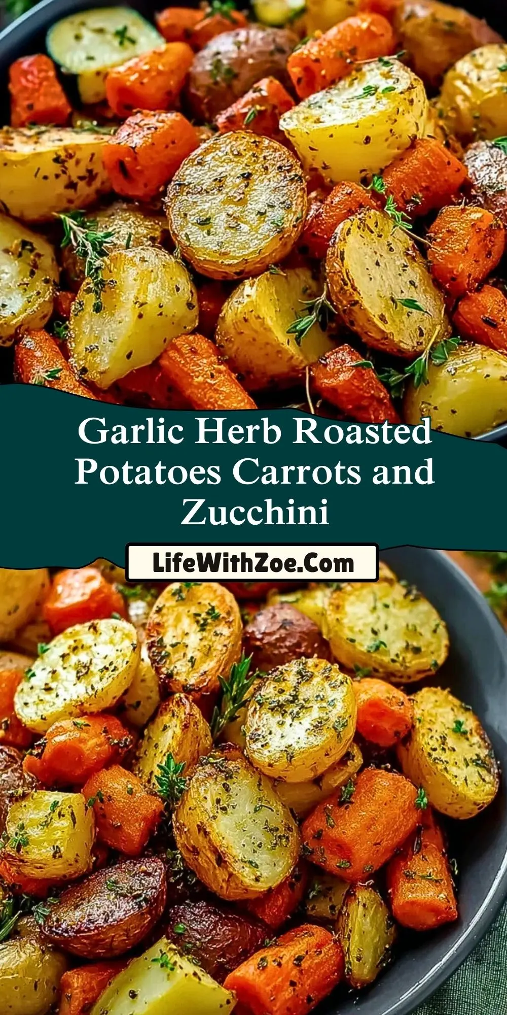 Garlic Herb Roasted Potatoes Carrots and Zucchini (2)