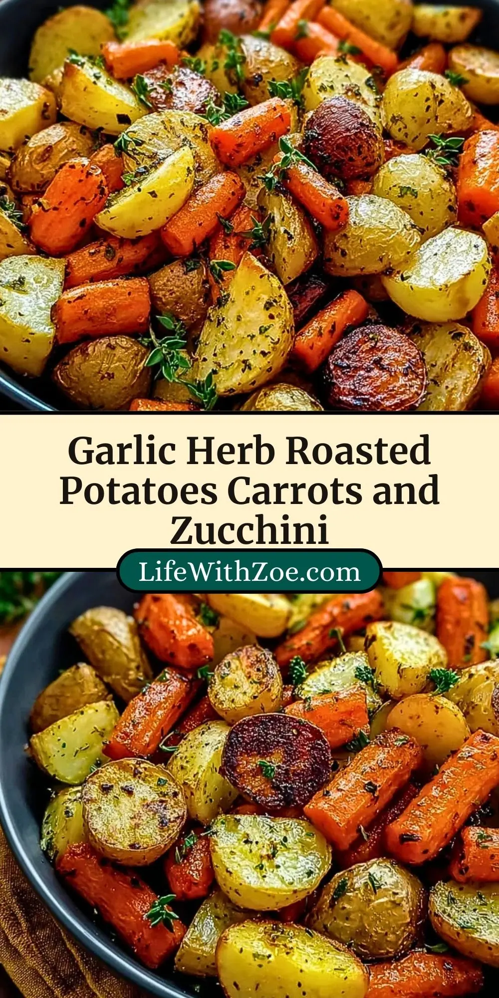 Garlic Herb Roasted Potatoes Carrots and Zucchini (3)