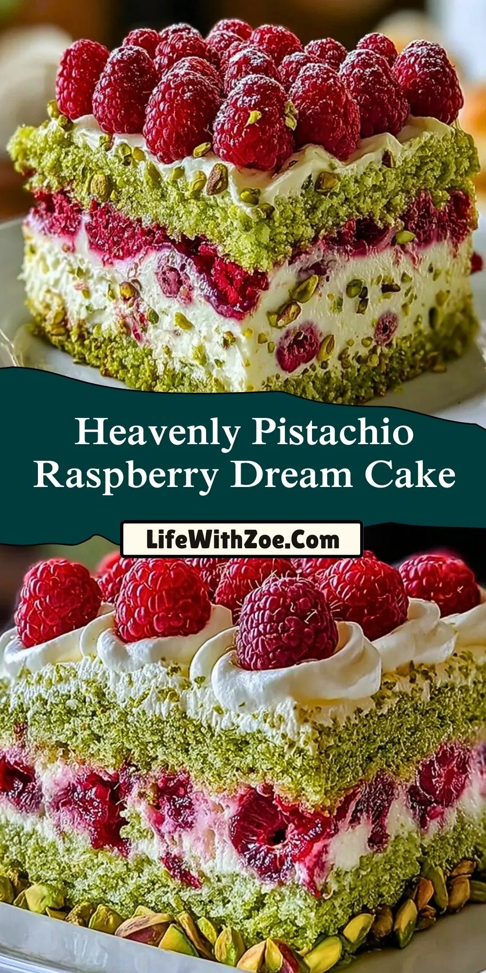 Heavenly Pistachio Raspberry Dream Cake (2)