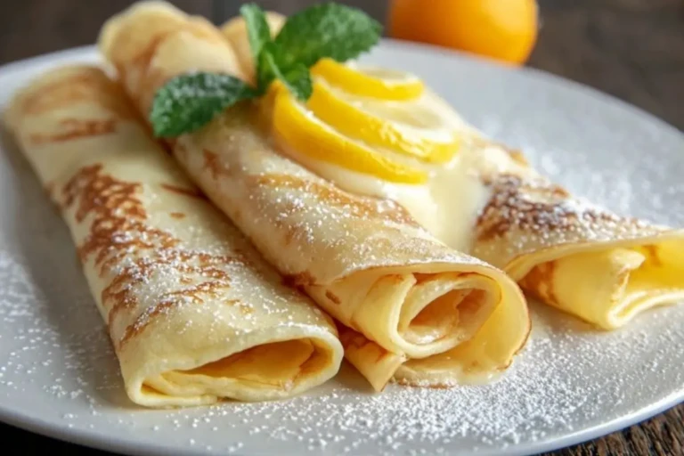 Homemade Lemon Crepes