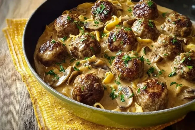 Homemade Meatball Stroganoff