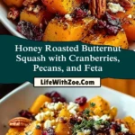 Honey Roasted Butternut Squash with Cranberries, Pecans, and Feta (2)