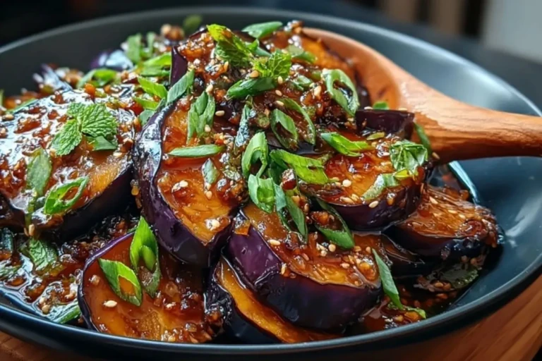 Irresistible Sticky Garlic Eggplant
