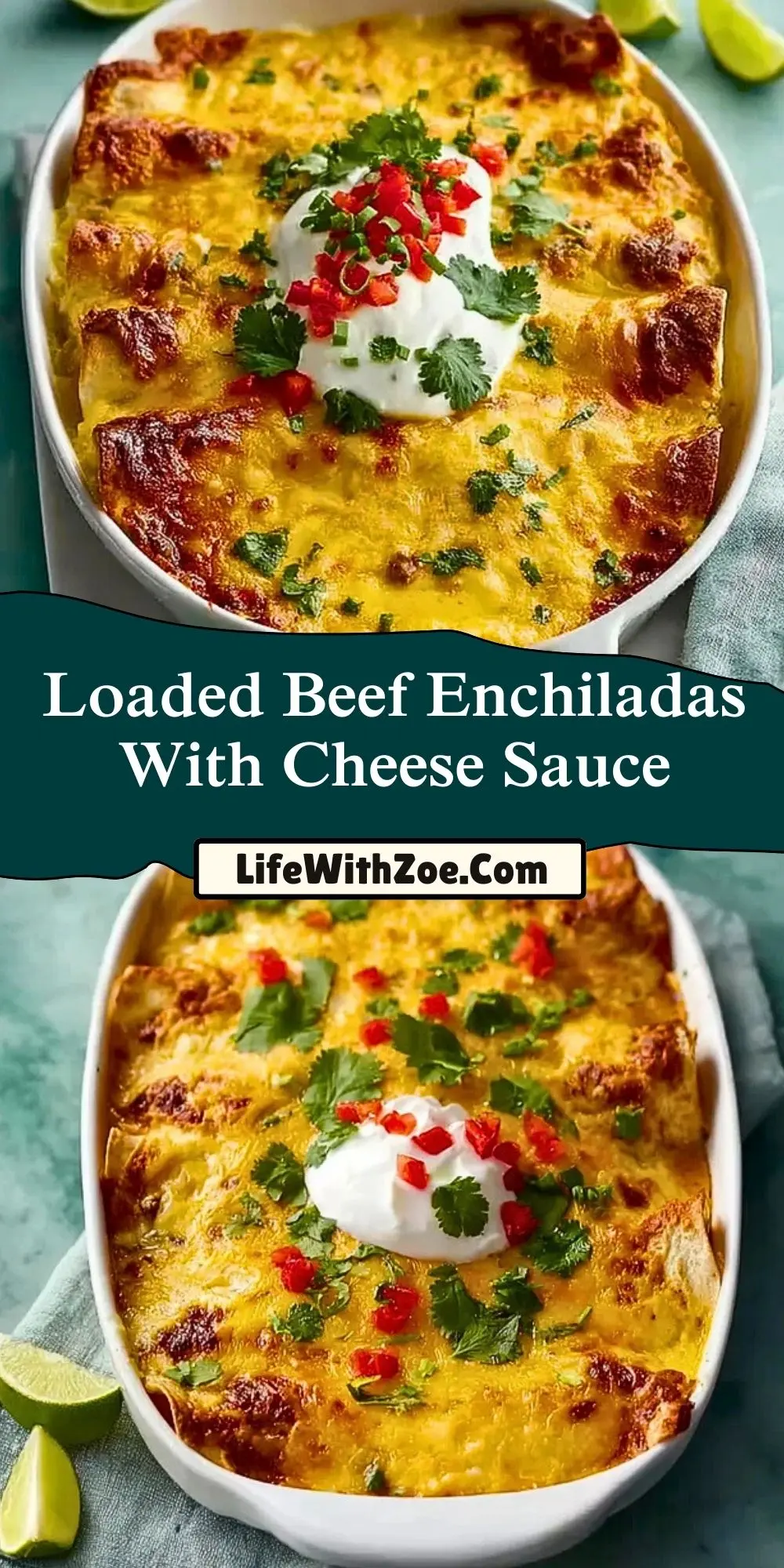Loaded Beef Enchiladas With Cheese Sauce (2)