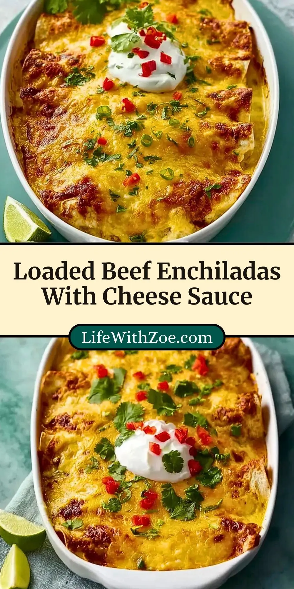 Loaded Beef Enchiladas With Cheese Sauce (3)