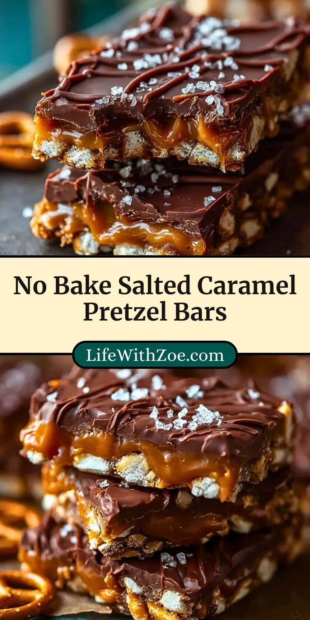 No Bake Salted Caramel Pretzel Bars (3)