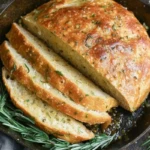 No Knead Rosemary Garlic Bread
