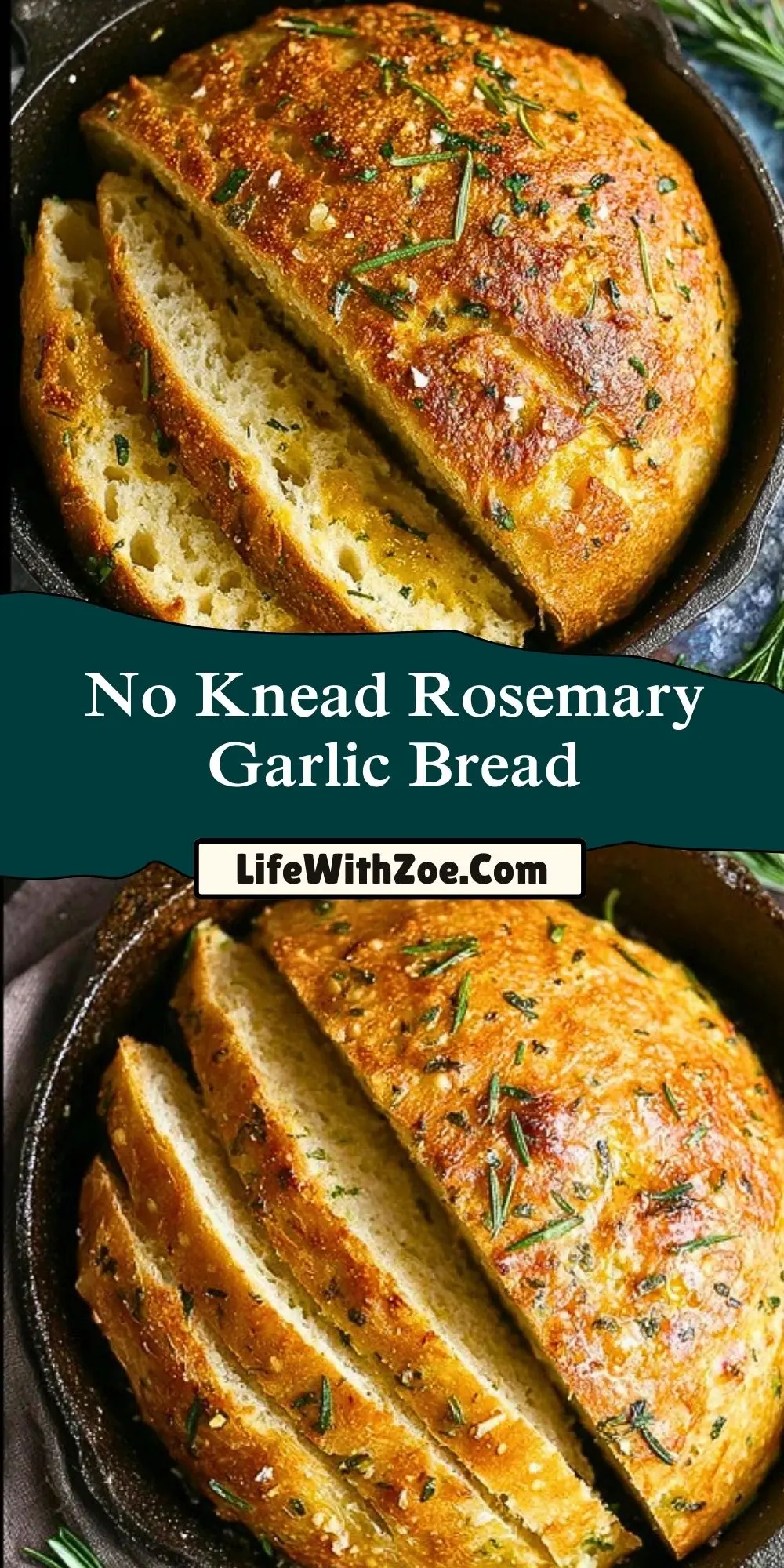 No Knead Rosemary Garlic Bread (2)