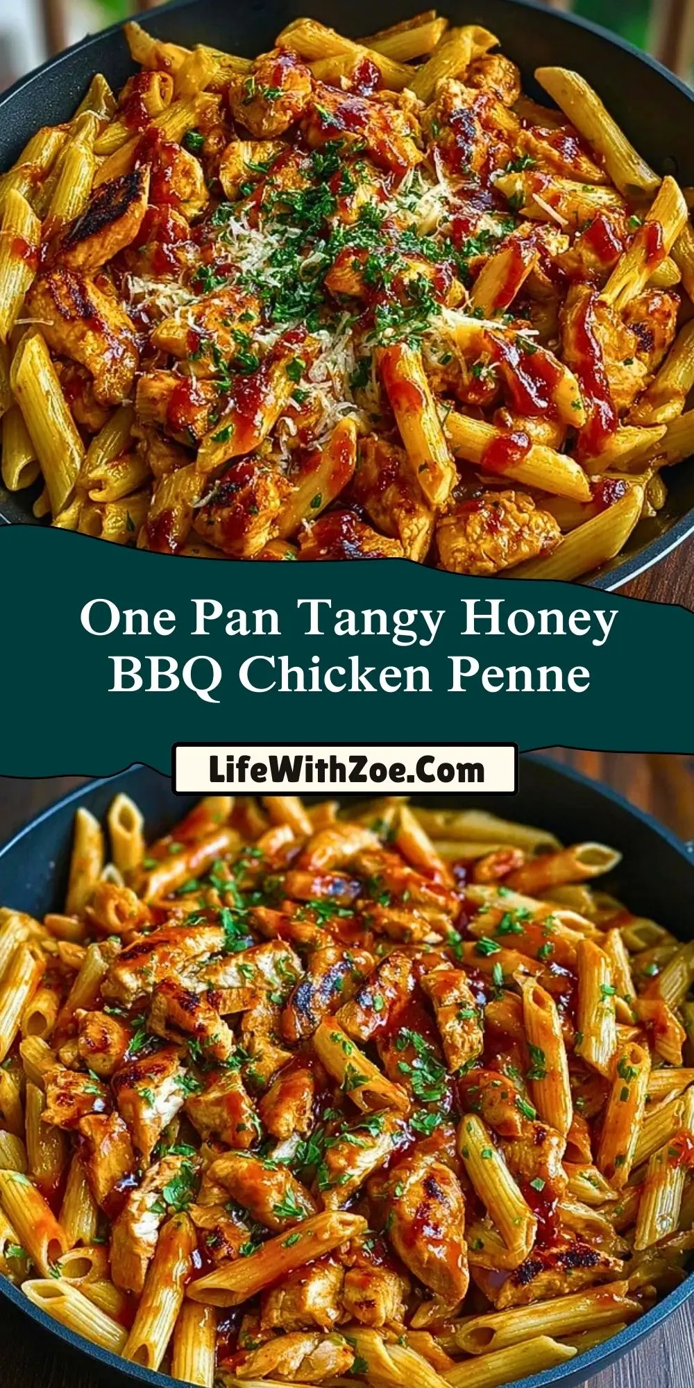 One Pan Tangy Honey BBQ Chicken Penne (2)