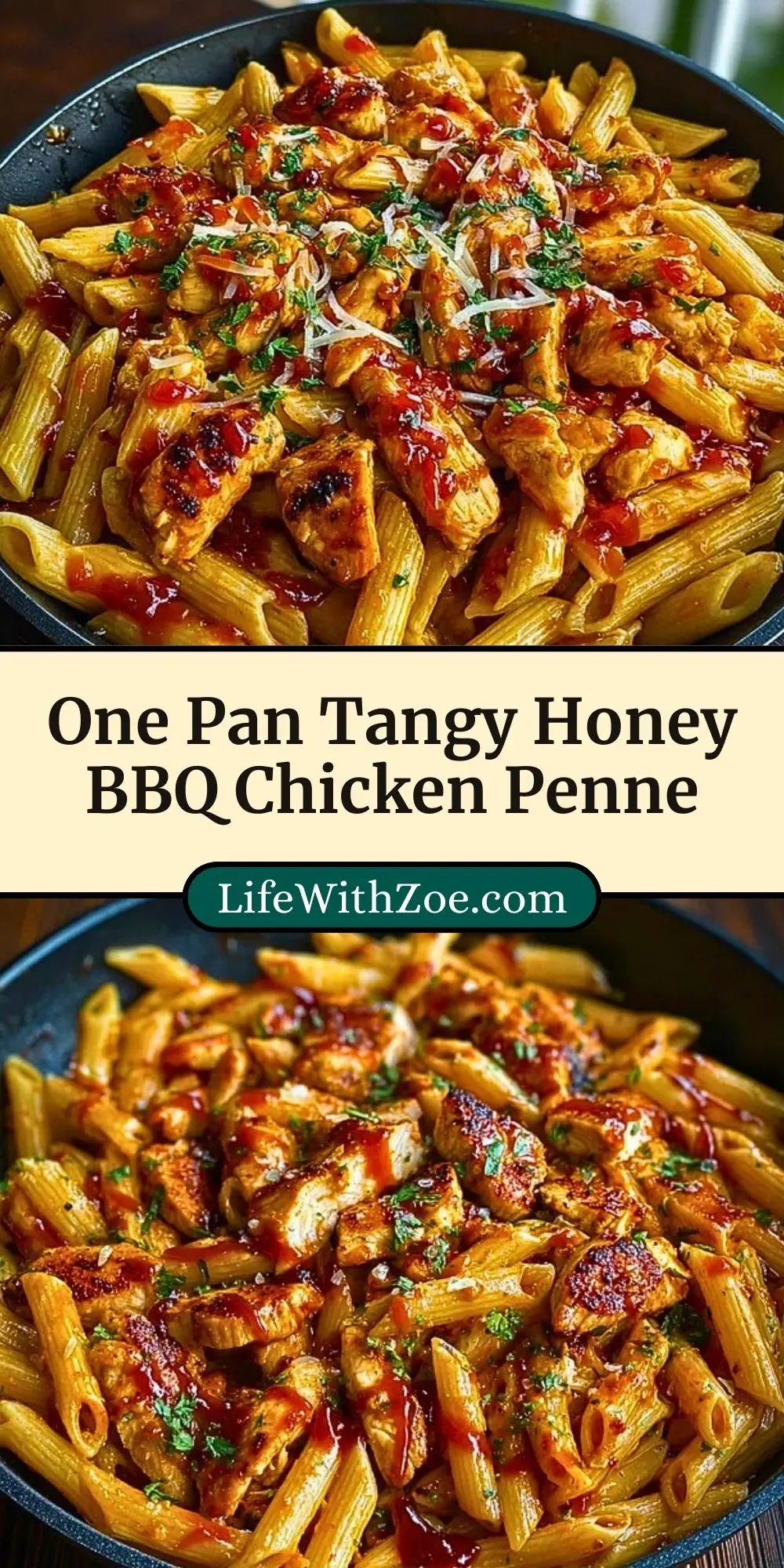 One Pan Tangy Honey BBQ Chicken Penne (3)