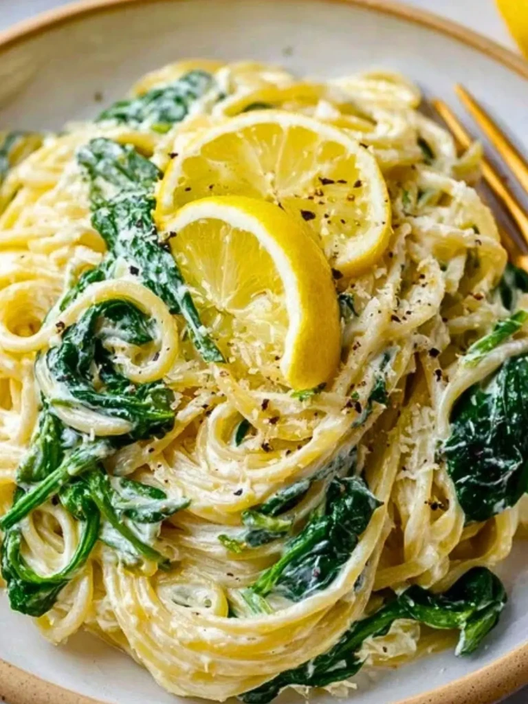 Quick 10-Minute Lemon Ricotta Pasta with Spinach (1)