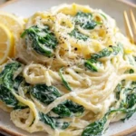 Quick 10-Minute Lemon Ricotta Pasta with Spinach
