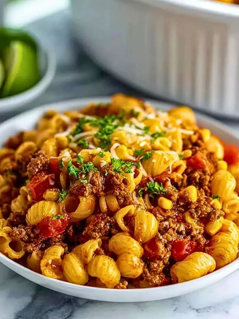 Quick Crockpot Taco Pasta (1)