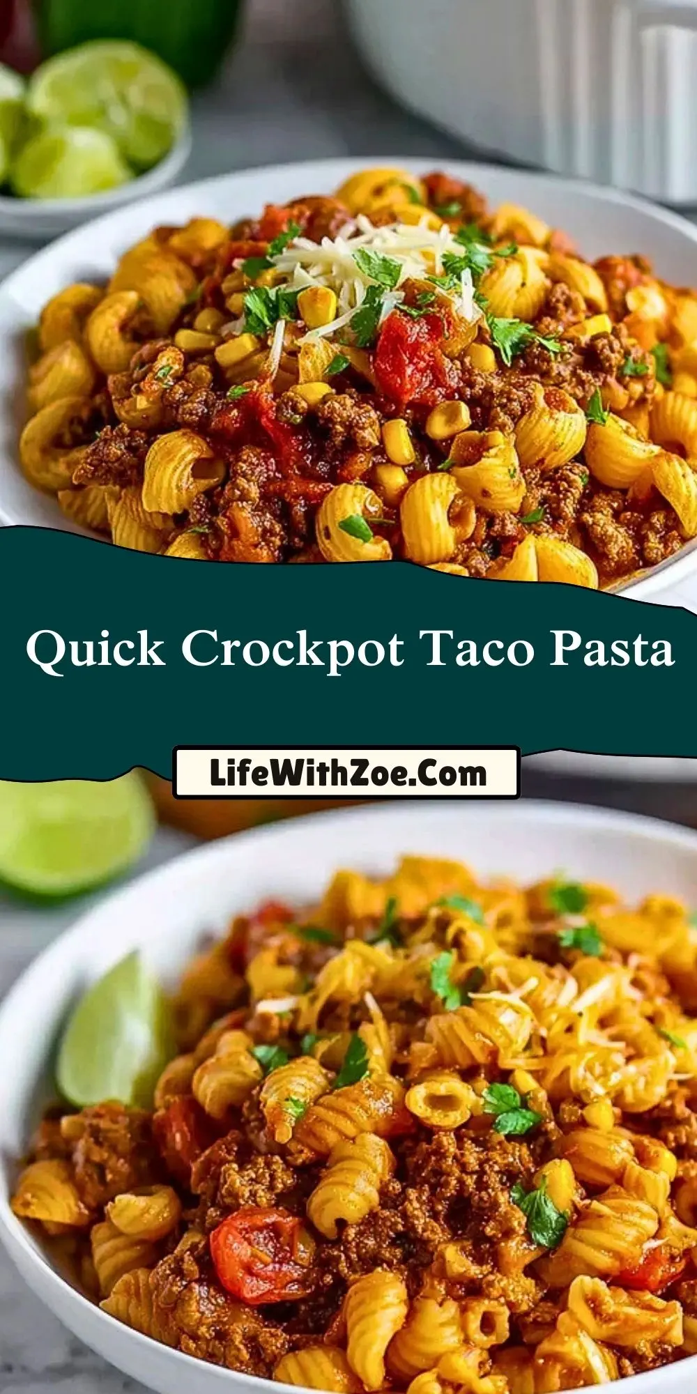 Quick Crockpot Taco Pasta (2)
