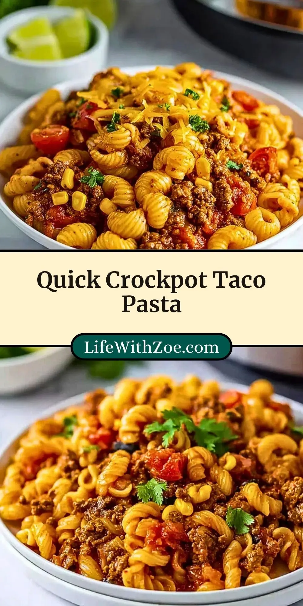Quick Crockpot Taco Pasta (3)