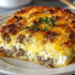 Sausage Egg and Cream Cheese Hashbrown Casserole