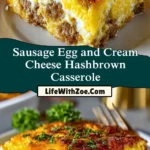 Sausage Egg and Cream Cheese Hashbrown Casserole (2)