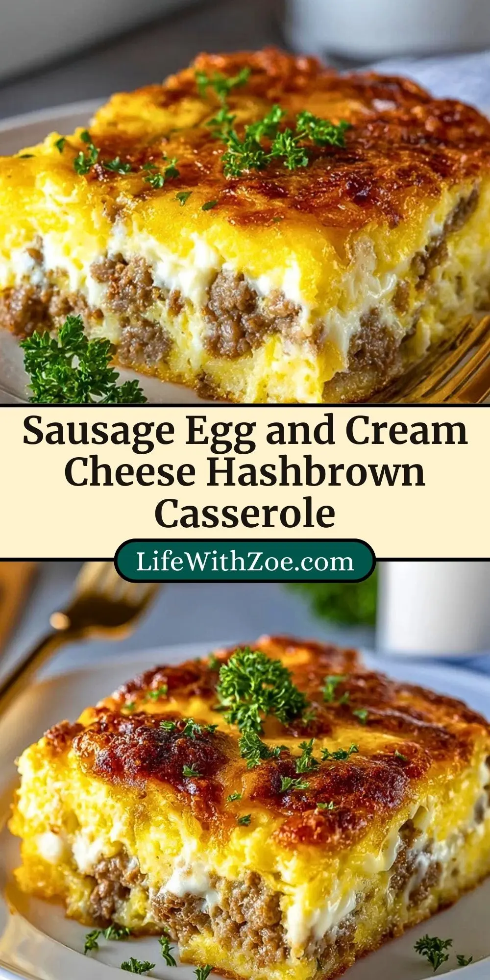Sausage Egg and Cream Cheese Hashbrown Casserole (3)