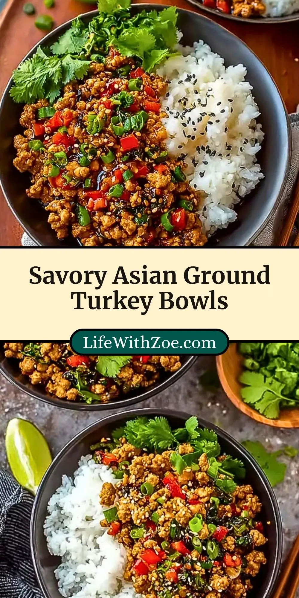 Savory Asian Ground Turkey Bowls (3)