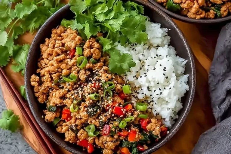 Savory Asian Ground Turkey Bowls