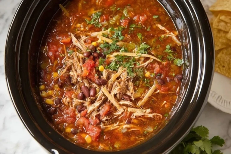 Slow Cooker Chicken Tortilla Soup