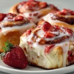 Strawberry Cheesecake Cinnamon Rolls