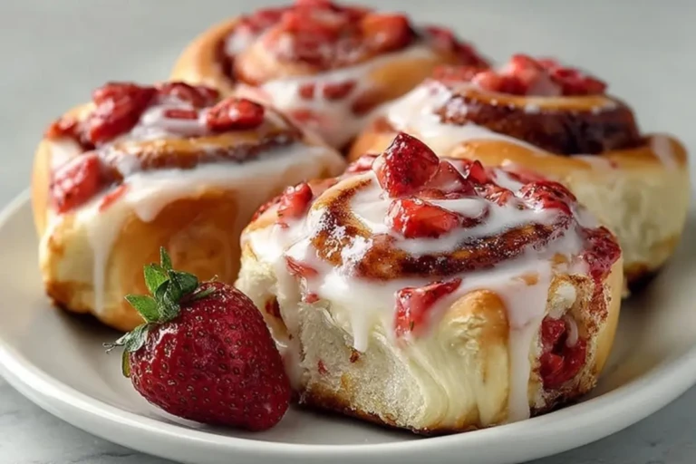Strawberry Cheesecake Cinnamon Rolls