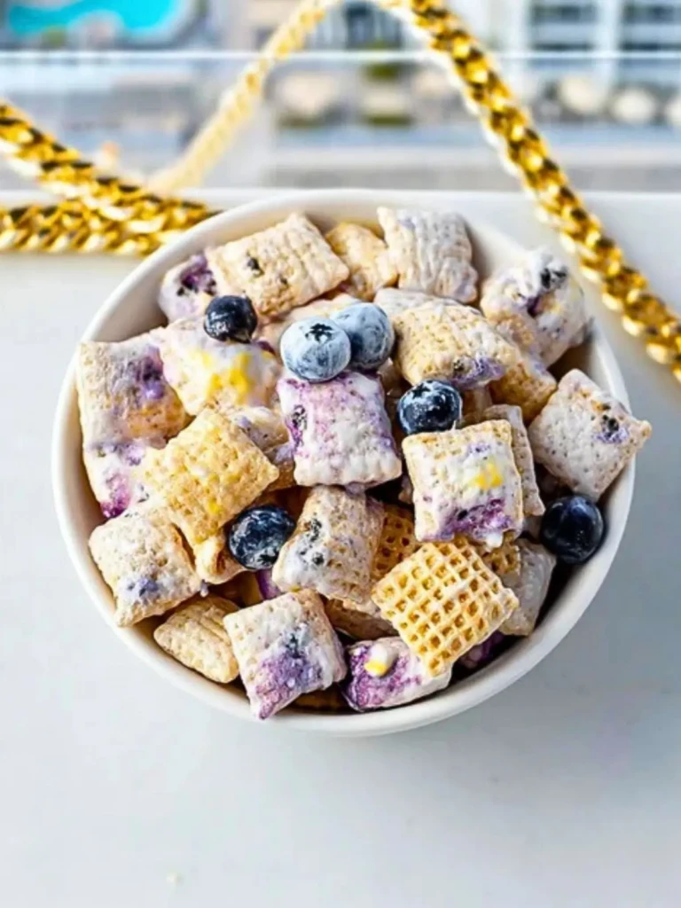 Unique Blueberry Lemon Cheesecake Puppy Chow Treat (1)