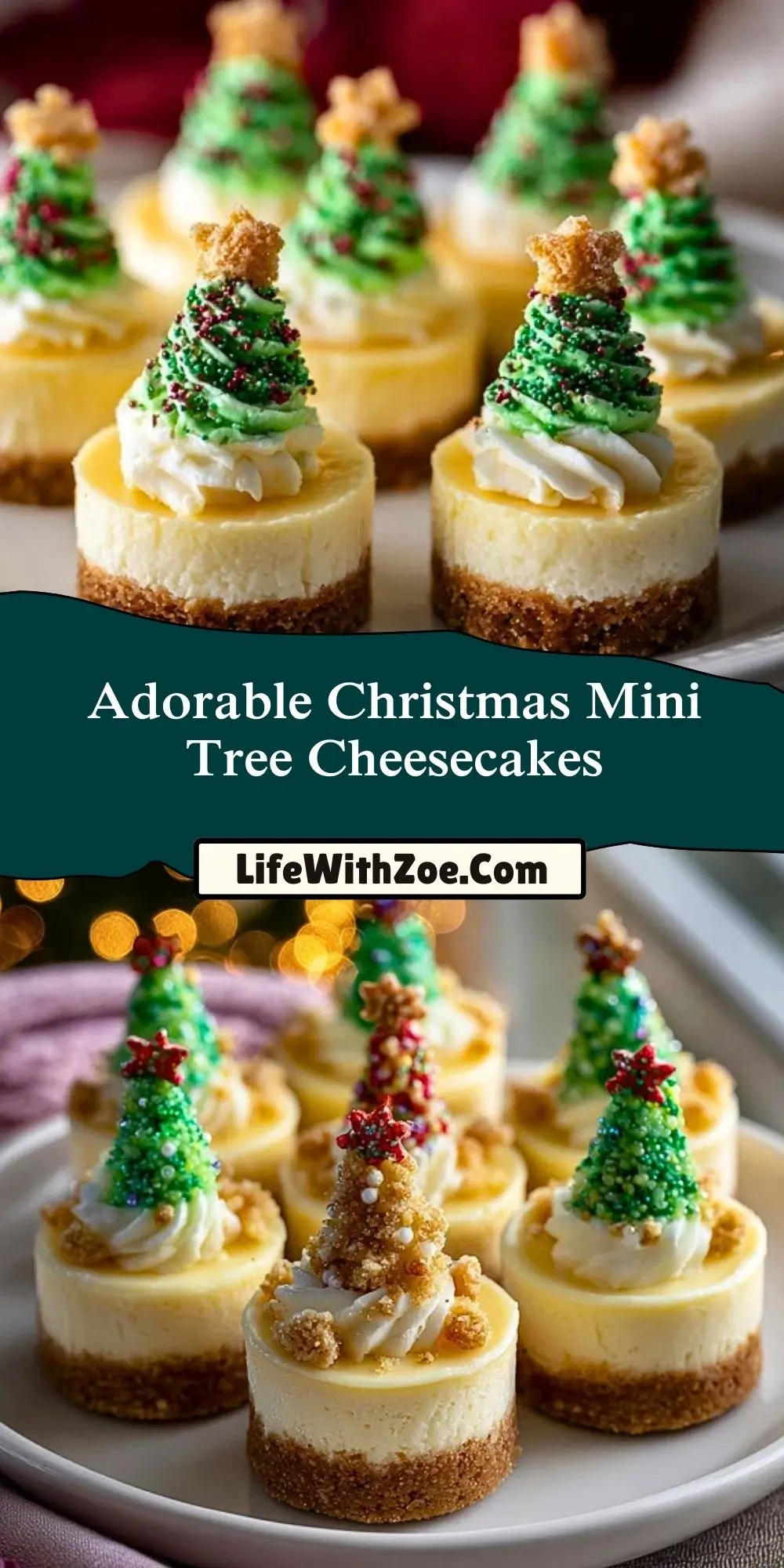Adorable Christmas Mini Tree Cheesecakes (2)