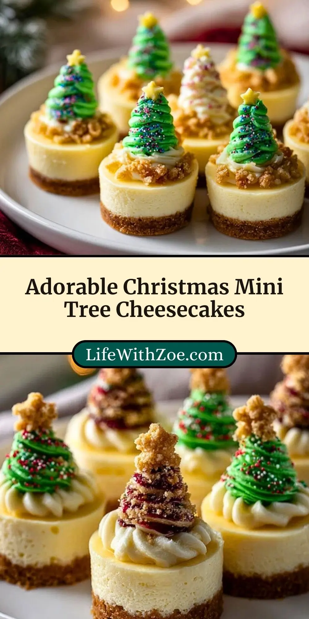 Adorable Christmas Mini Tree Cheesecakes (3)
