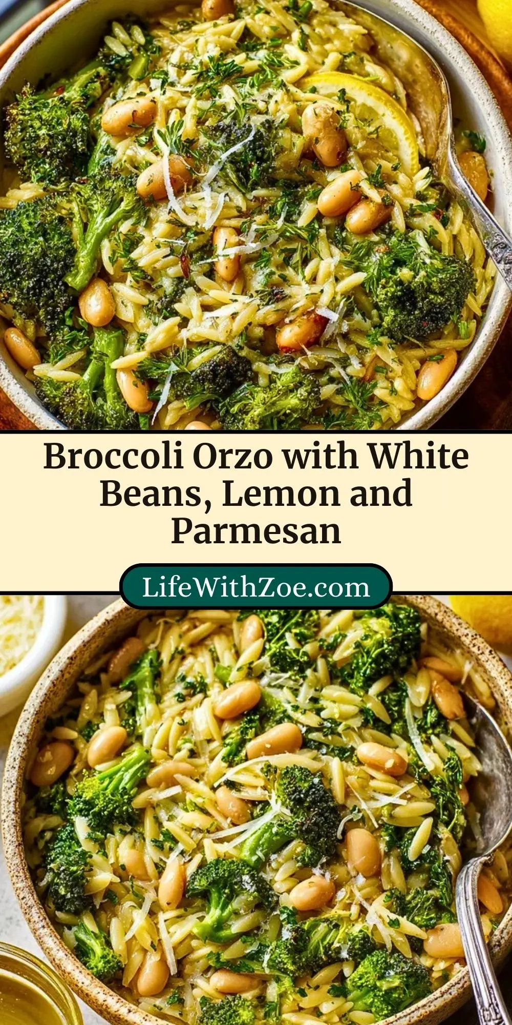 Broccoli Orzo with White Beans, Lemon and Parmesan (3)