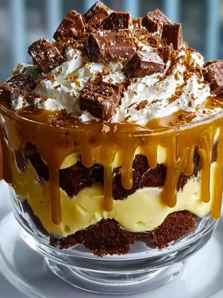 Caramel Cheesecake Brownie Trifle Delight (1)