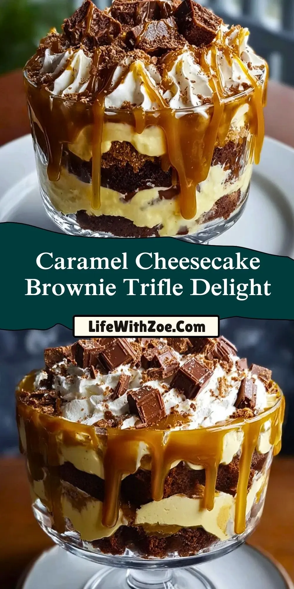 Caramel Cheesecake Brownie Trifle Delight (2)