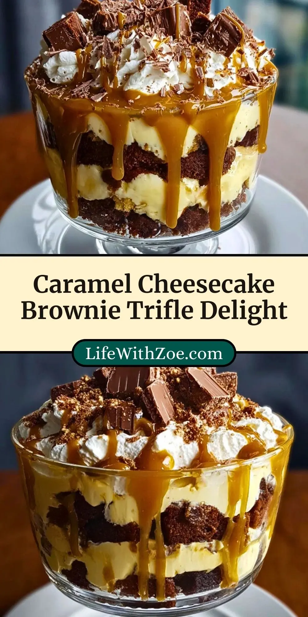 Caramel Cheesecake Brownie Trifle Delight (3)
