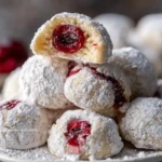 Cherry Snowball Cookies