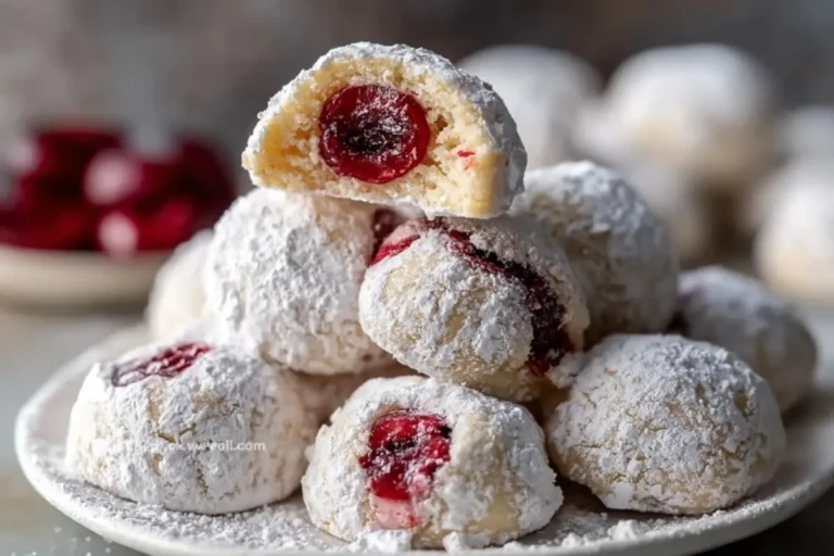 Cherry Snowball Cookies