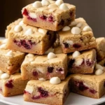 Chewy White Chocolate Cranberry Blondies
