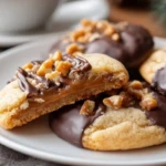 Chocolate Dipped Toffee Cookies