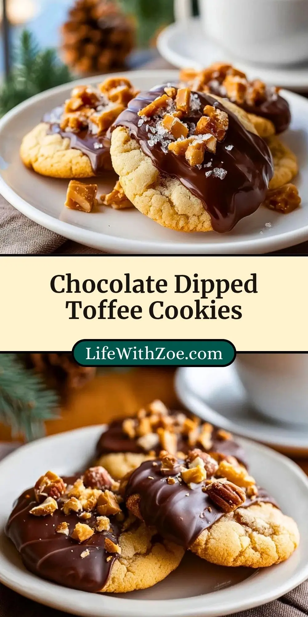 Chocolate Dipped Toffee Cookies (3)