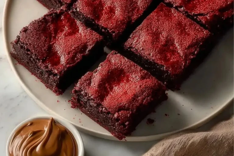 Chocolate Red Velvet Nutella Brownies