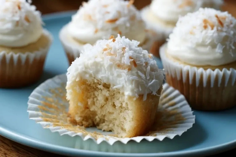 Coconut Snowball Cupcakes