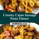 Creamy Cajun Sausage Pasta Dinner (2)