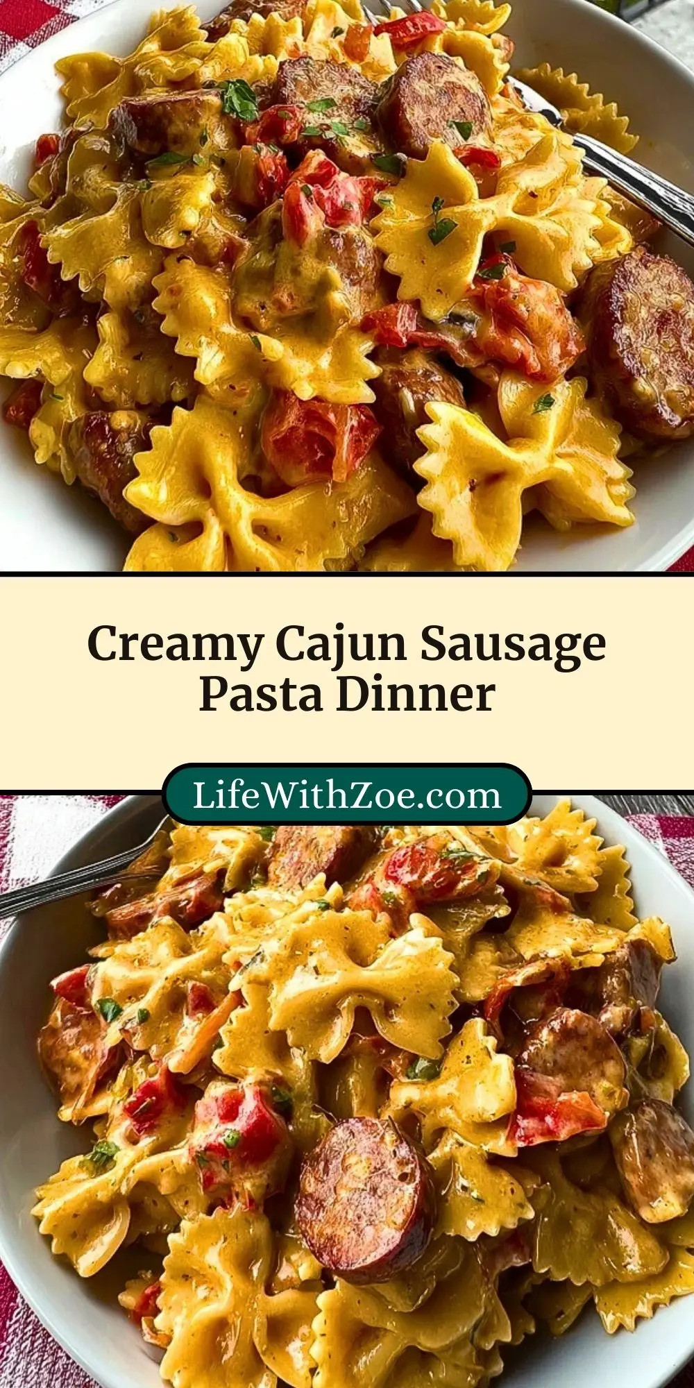 Creamy Cajun Sausage Pasta Dinner (3)