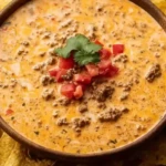Crockpot Rotel Dip With Ground Beef