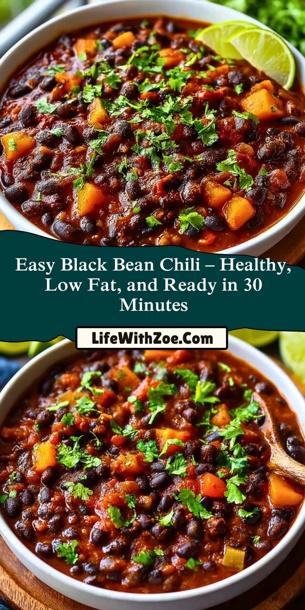 Easy Black Bean Chili – Healthy, Low Fat, and Ready in 30 Minutes (2)
