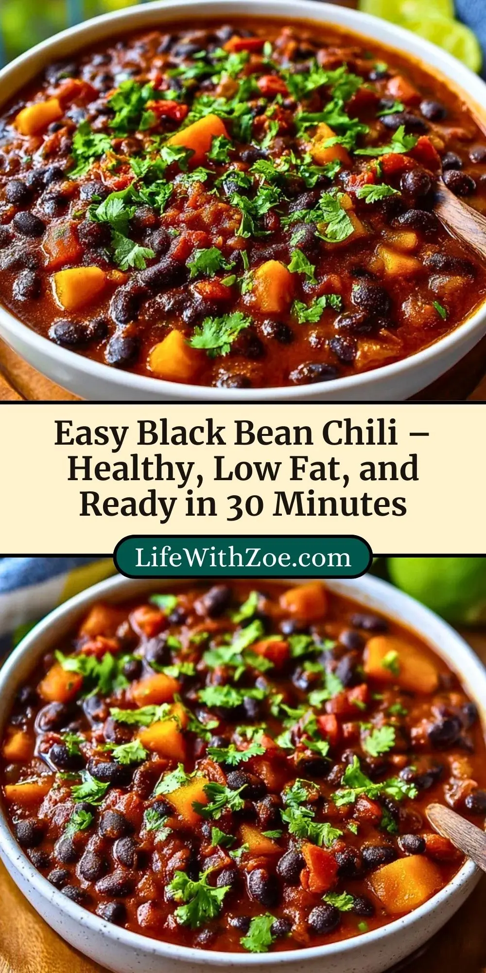 Easy Black Bean Chili – Healthy, Low Fat, and Ready in 30 Minutes (3)