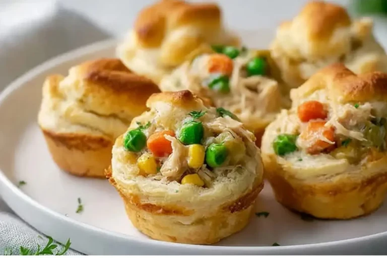 Easy Chicken Pot Pie Bites with Biscuits