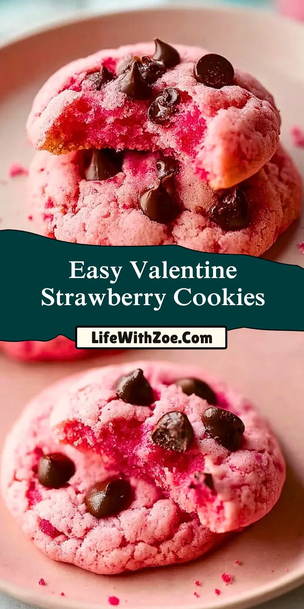 Easy Valentine Strawberry Cookies (2)