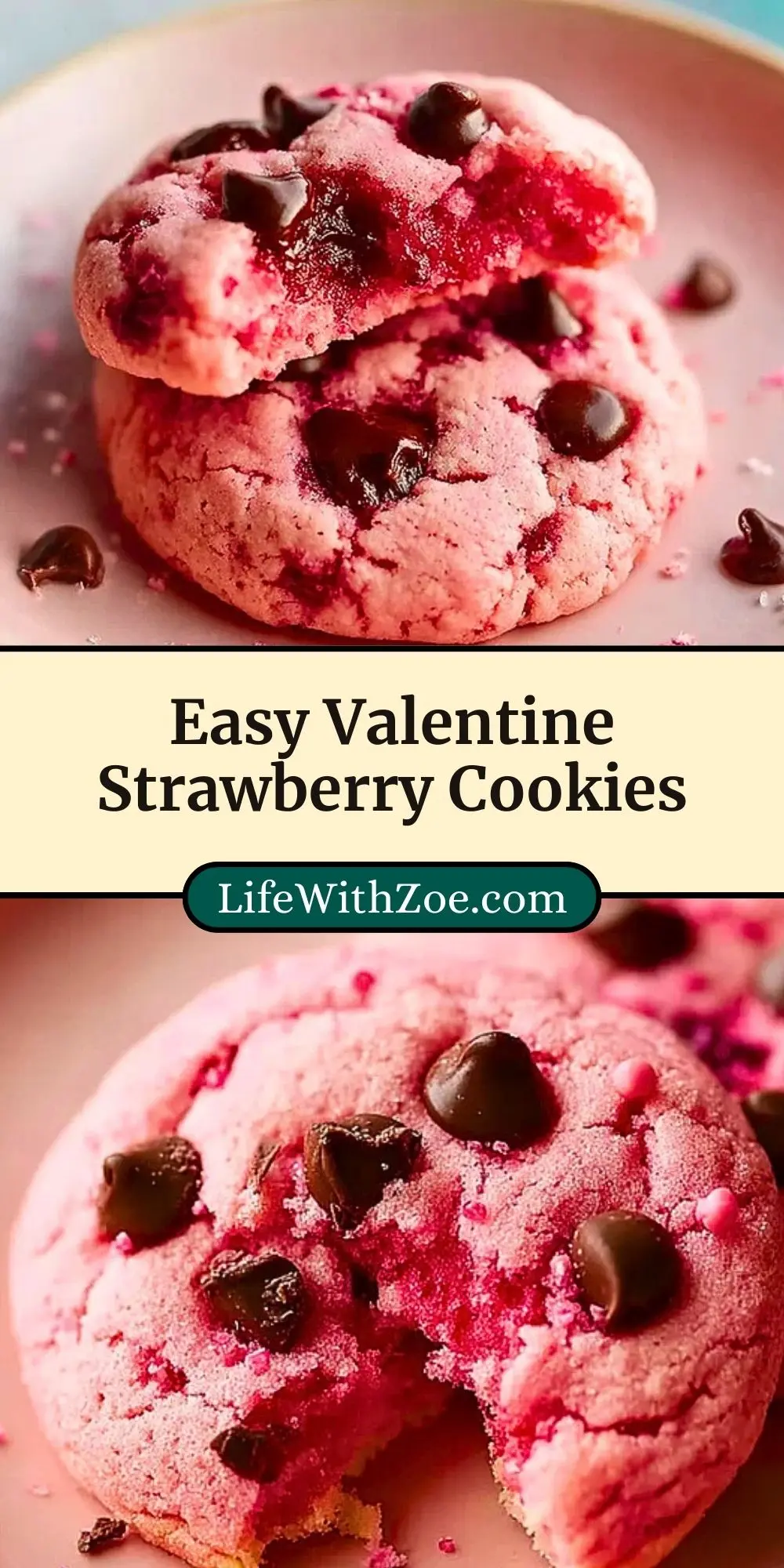Easy Valentine Strawberry Cookies (3)