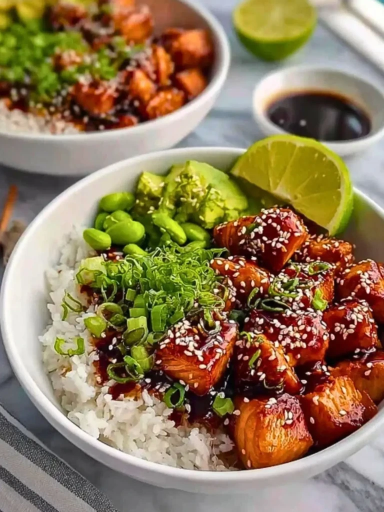 Flaky Teriyaki Salmon Bowls (1)